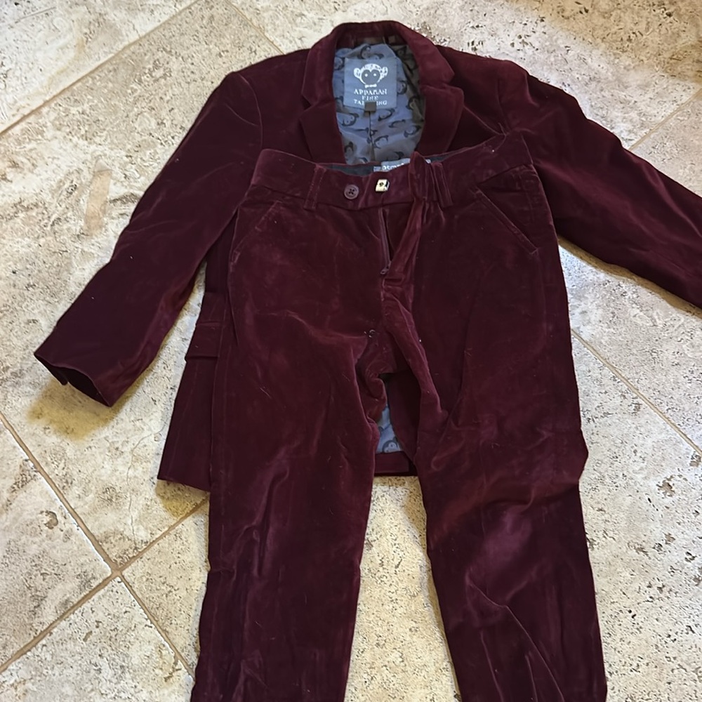 Appaman Purple Velvet Sport Coat and pants - Picture 4 of 5